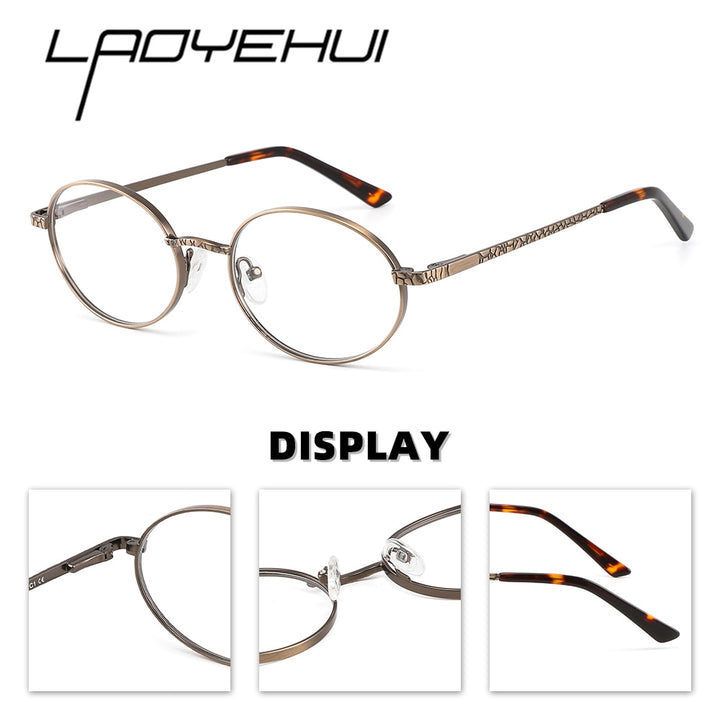 Laoyehui Unisex Full Rim Oval Alloy Reading Glasses Anti-Blue Light Glg9197 Reading Glasses Laoyehui