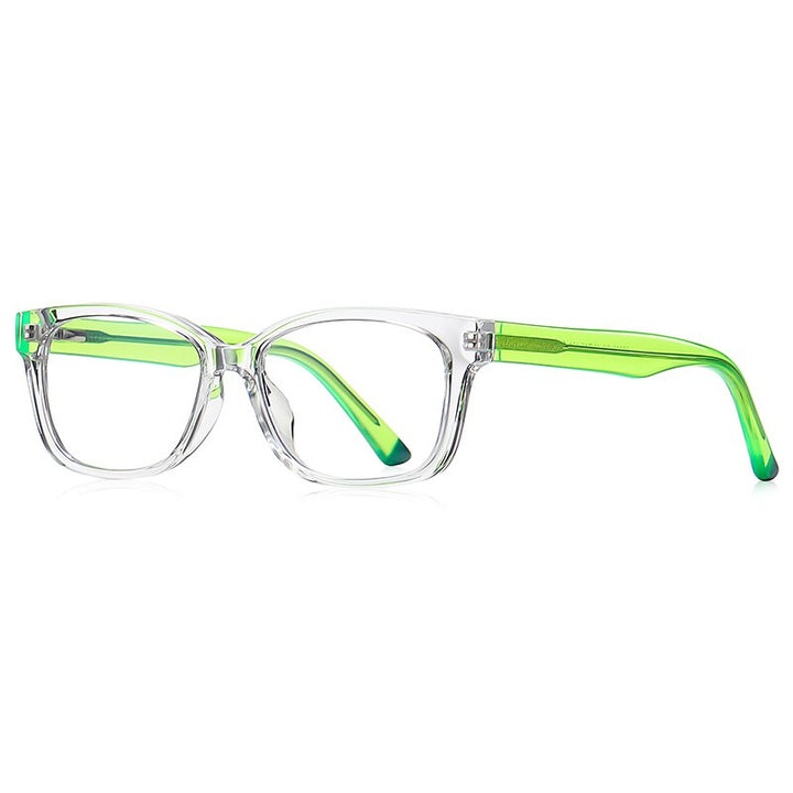 Zirosat Children's Unisex Full Rim Square Tr 90 + Cp Eyeglasses 20208 Full Rim Zirosat C2  