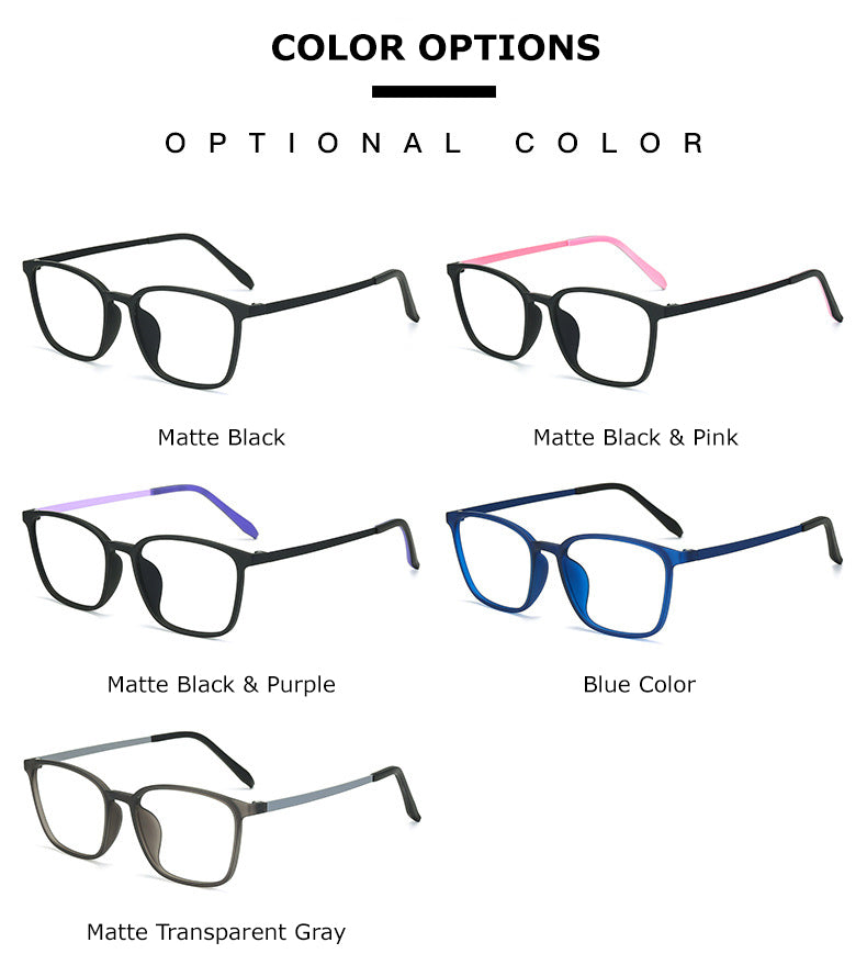 Chashma Unisex Full Rim Ultem Titanium Square Frame Eyeglasses 66113 Full Rim Chashma