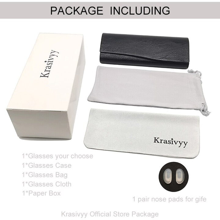 Krasivyy Men's Full Rim Square Titanium Acetate Eyeglasses Rlt5863 Full Rim Krasivyy