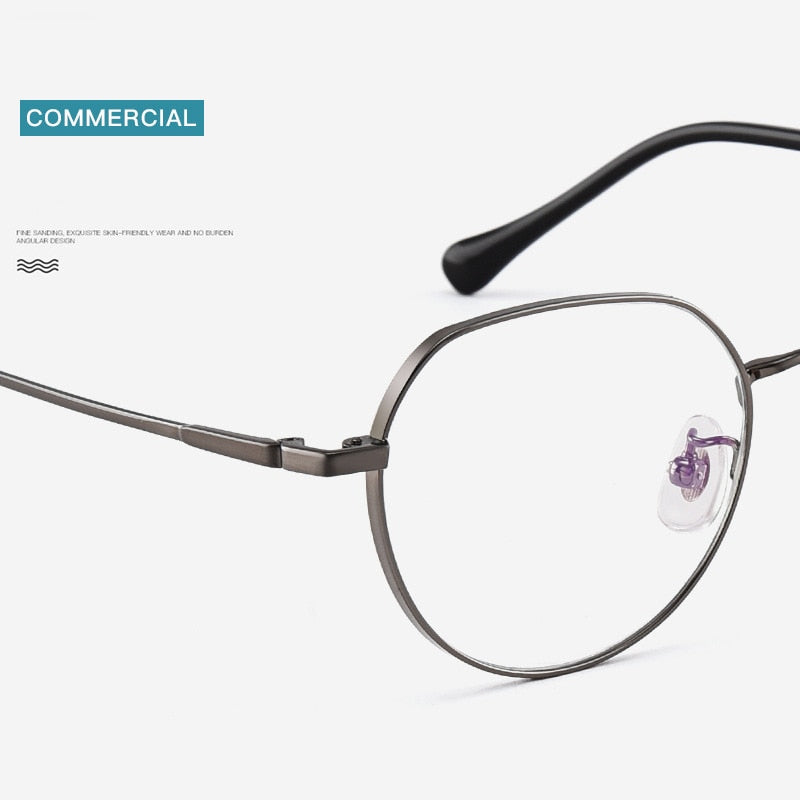 Bclear Unisex Full Rim Polygon Square Titanium Eyeglasses Lb5369 Full Rim Bclear