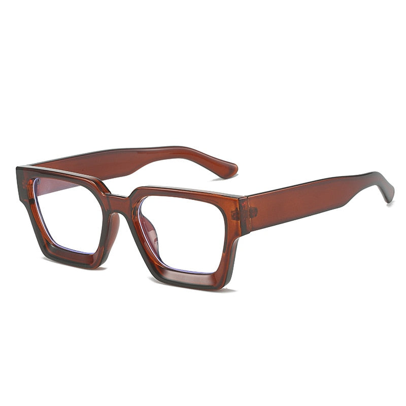 CCspace Unisex Full Rim Square Acetate Eyeglasses 55302 Full Rim CCspace Tea China