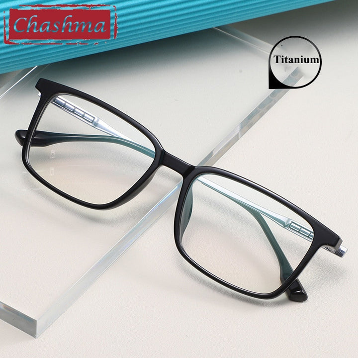 Chashma Ottica Unisex Full Rim Square Tr 90 Titanium  Eyeglasses Full Rim Chashma Ottica