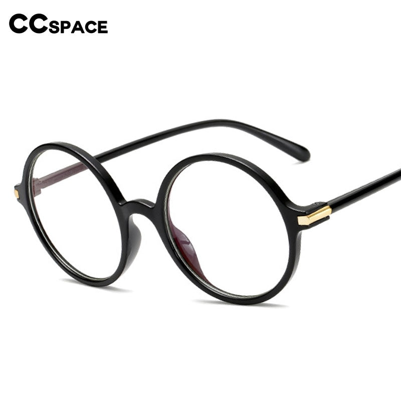 CCspace Unisex Full Rim Round Resin Frame Eyeglasses 54490 Full Rim CCspace