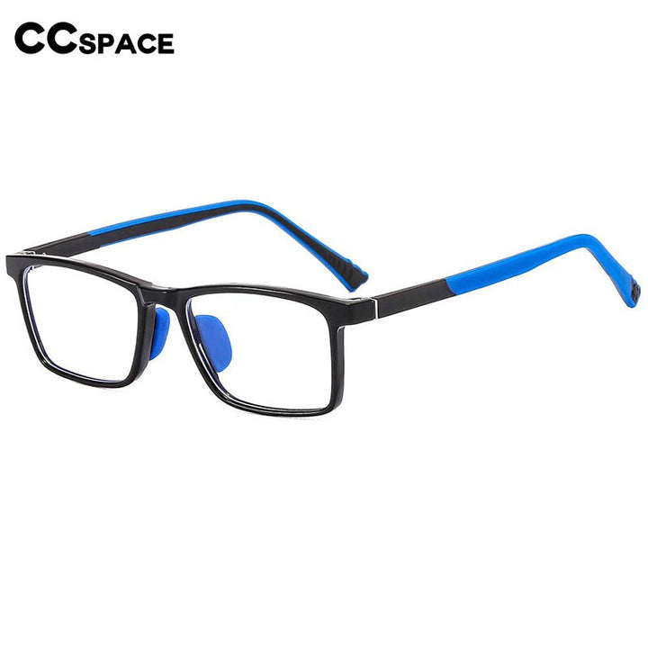 CCspace Unisex Youth Full Rim Square Silicone Eyeglasses 54670 Full Rim CCspace