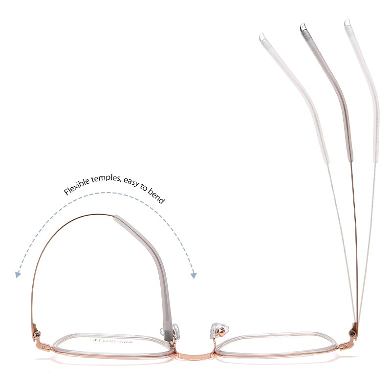 Reven Jate Unisex Full Rim Square Acetate Titanium Frame Eyeglasses R2325 Full Rim Reven Jate