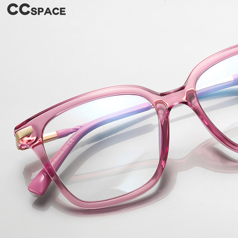 CCspace Unisex Full Rim Square Tr 90 Titanium Eyeglasses 55709 Full Rim CCspace