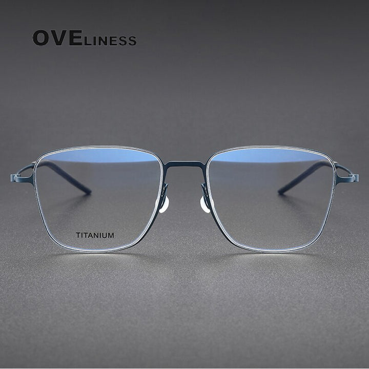 Oveliness Unisex Full Rim Square Titanium Eyeglasses 5506 Full Rim Oveliness