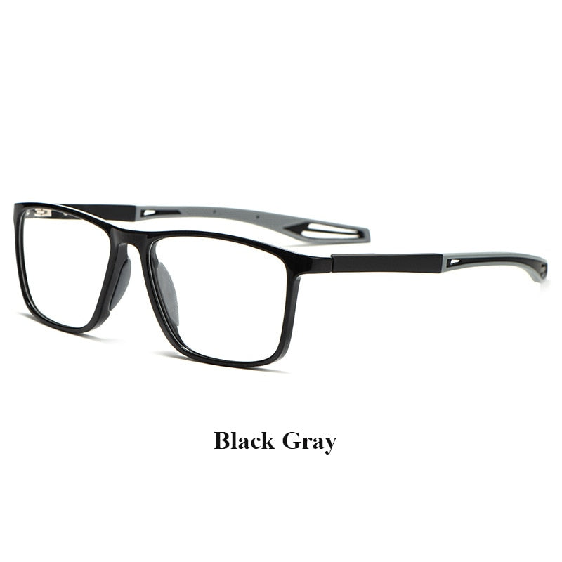 Bclear Unisex Full Rim Square Tr 90 Titanium Sport Eyeglasses Zm1019 Full Rim Bclear black gray