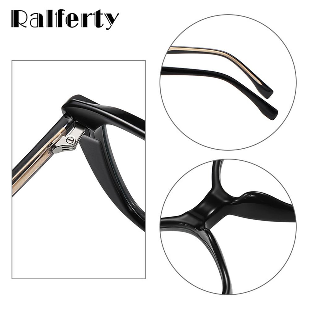Ralferty Women's Full Rim Square Cat Eye Tr 90 Acetate Eyeglasses D908 Full Rim Ralferty