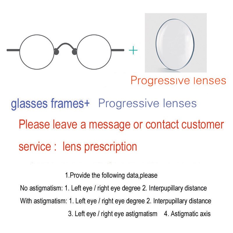 Yujo Unisex Full Rim 35mm Round Stainless Steel Eyeglasses Y055 Full Rim Yujo C4