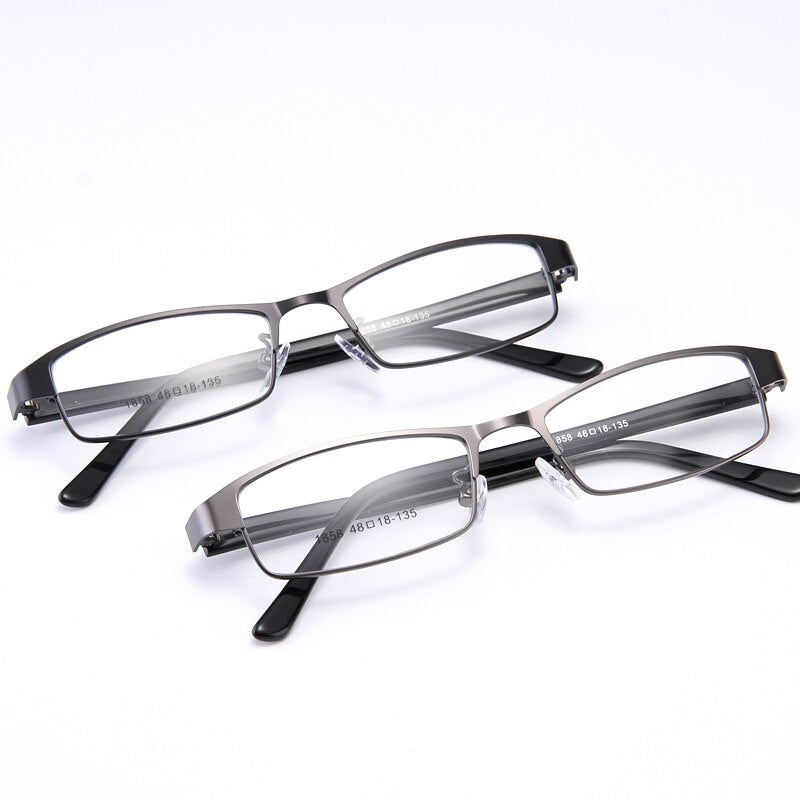 Bclear Men's Full Rim Small Rectangle Alloy Acetate Frame Eyeglasses My1858 Full Rim Bclear