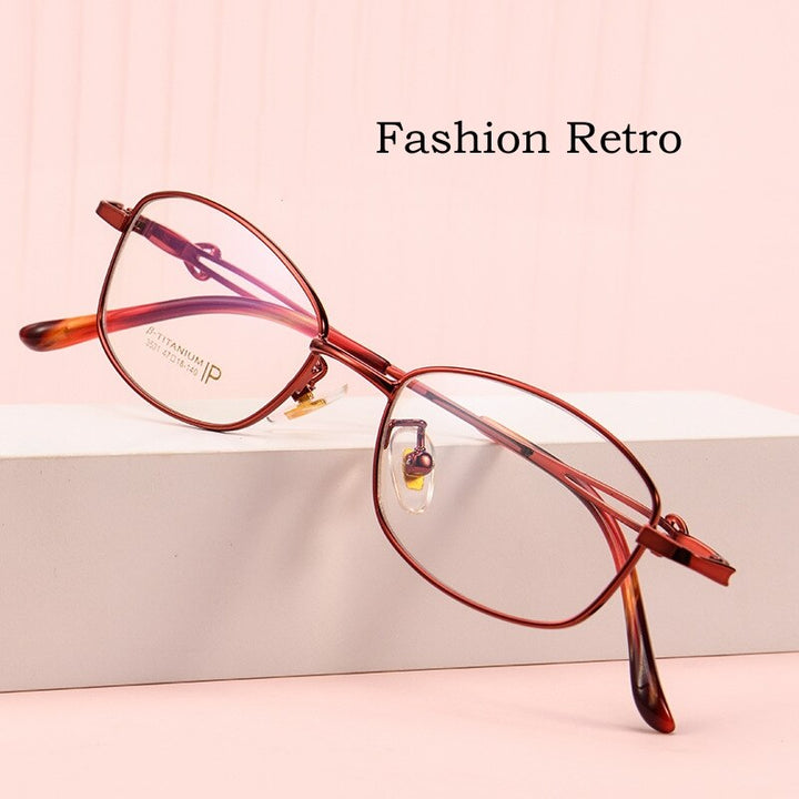 Yimaruili Unisex Full Rim Square Titanium Eyeglasses 3531Ti Full Rim Yimaruili Eyeglasses