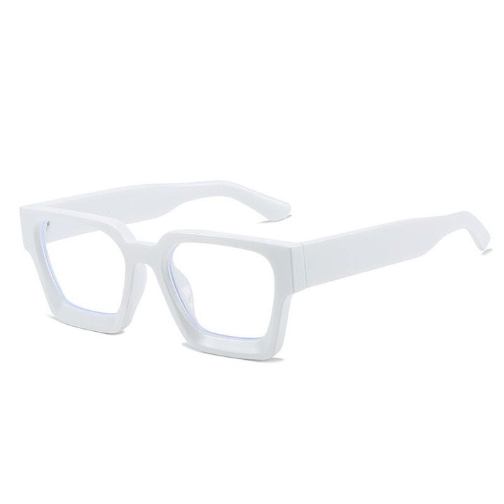 CCspace Unisex Full Rim Square Acetate Eyeglasses 55302 Full Rim CCspace White China