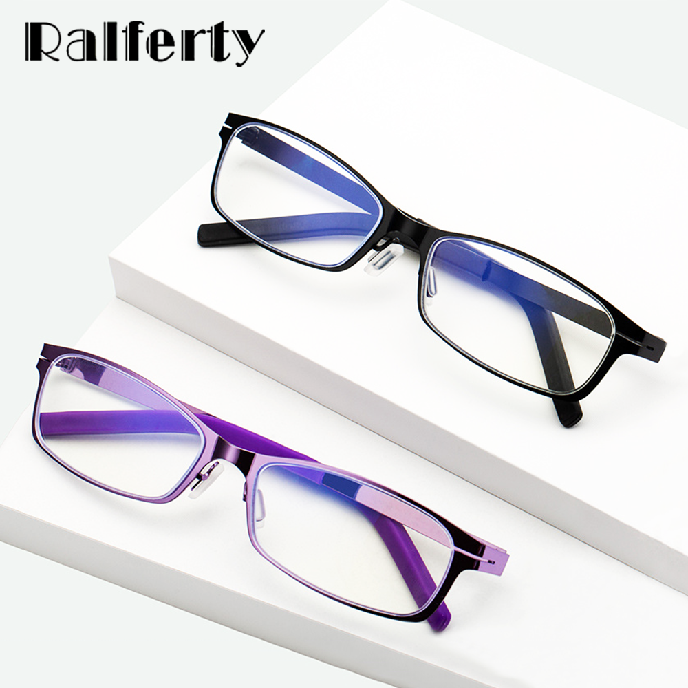 Ralferty Unisex Full Rim Rectangle Alloy Hyperopic Reading Glasses D1331 Reading Glasses Ralferty