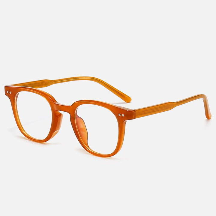 CCspace Unisex Full Rim Square Tr 90 Titanium Eyeglasses 55917 Full Rim CCspace Yellow China