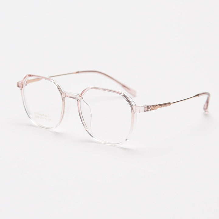 CCspace Unisex Full Rim Square Tr 90 Titanium Eyeglasses 56431 Full Rim CCspace C3Pink