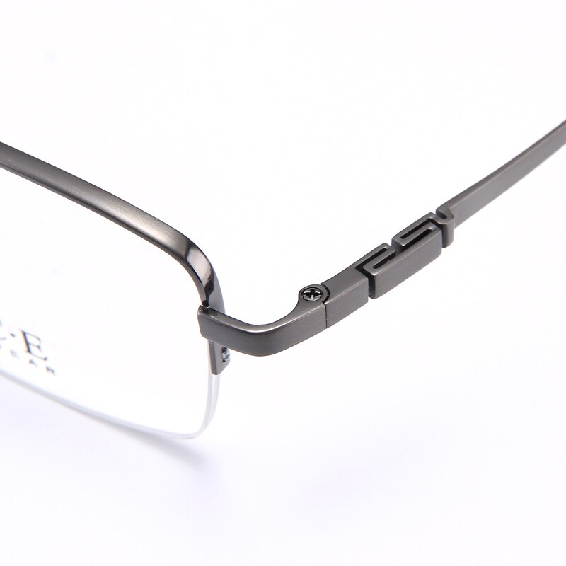Bclear Men's Semi Rim Rectangle Titanium Frame Eyeglasses My008 Semi Rim Bclear