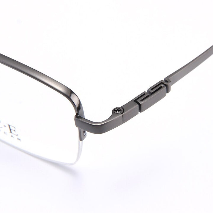 Bclear Men's Semi Rim Rectangle Titanium Frame Eyeglasses My008 Semi Rim Bclear
