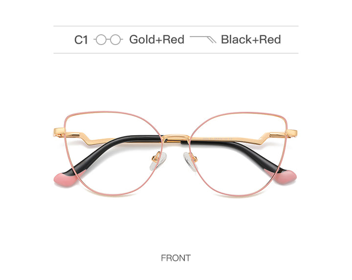 Gmei Women's Full Rim Alloy Cat Eye Frame Eyeglasses 3043 Full Rim Gmei Optical