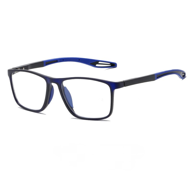 CCspace Youth Unisex Full Rim Square TR 90 Titanium Reading Glasses 55419 Reading Glasses CCspace China Myopia 50 BlueBlue