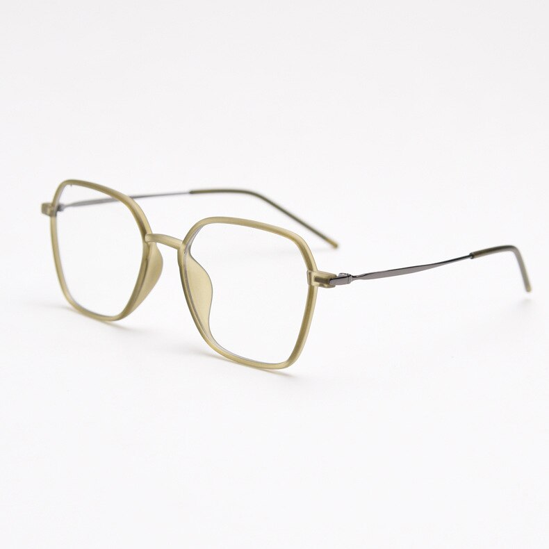 CCspace Unisex Full Rim Polygon Tr 90 Titanium Eyeglasses 54546 Full Rim CCspace C6 China