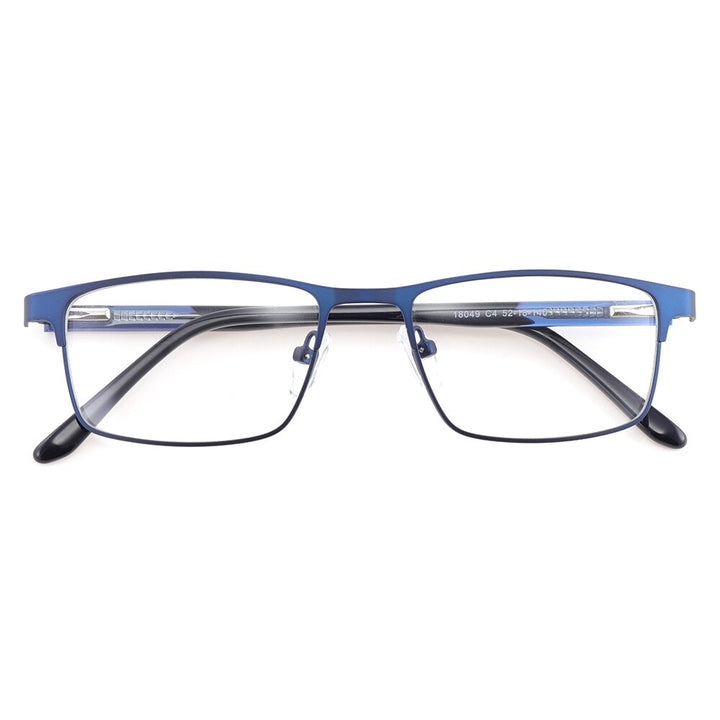 Laoyehui Unisex Full Rim Square Alloy Reading Glasses Anti Blue Light 18049 Reading Glasses Laoyehui 0 Blue