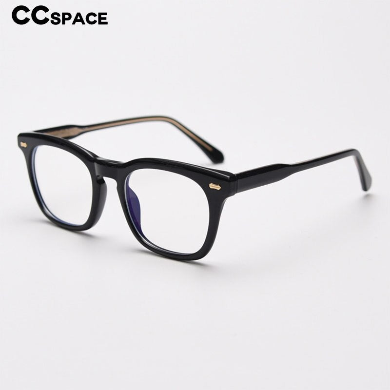 CCspace Unisex Full Rim Square Cat Eye Tr 90 Acetate Eyeglasses 55801 Full Rim CCspace