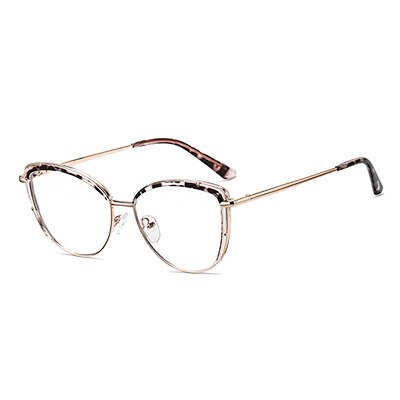 Ralferty Women's Full Rim Square Cat Eye Acetate Alloy Eyeglasses F95966 Full Rim Ralferty C3 Leopard China