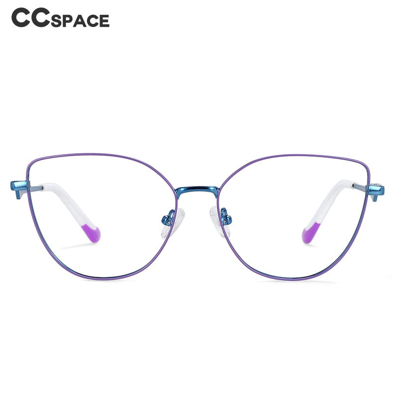 CCspace Women's Full Rim Cat Eye Alloy Frame Eyeglasses 54317 Full Rim CCspace