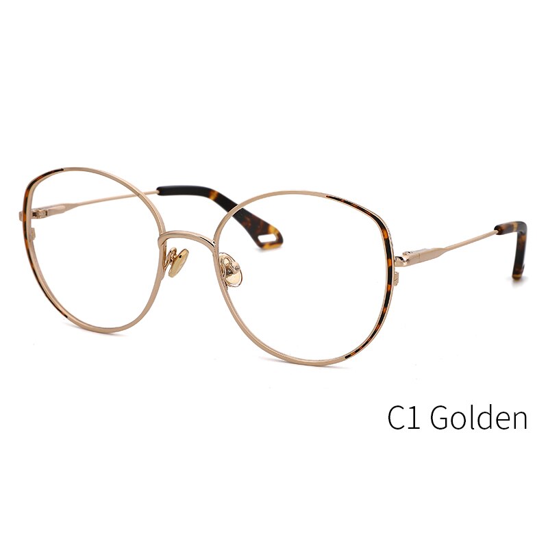 Kansept Women's Full Rim Round Stainless Steel Frame Eyeglasses Oq1003 Full Rim Kansept C1 golden CN