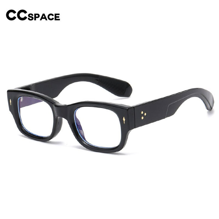CCspace Unisex Full Rim Rectangle Acetate Eyeglasses 55548 Full Rim CCspace