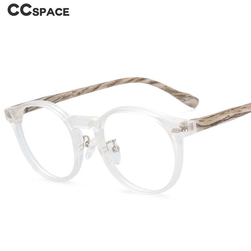 CCspace Unisex Full Rim Round Tr 90 Titanium Frame Eyeglasses 54314 Full Rim CCspace