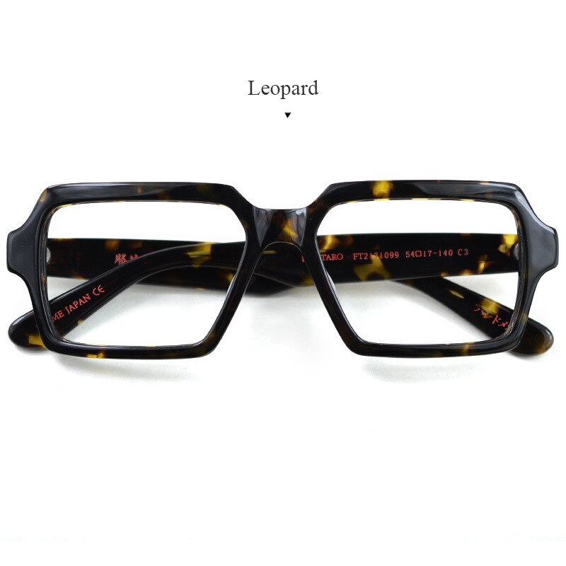 Hdcrafter Men's Full Rim Oversized Square Acetate Frame Eyeglasses Ft2171099 Full Rim Hdcrafter Eyeglasses Leoarad