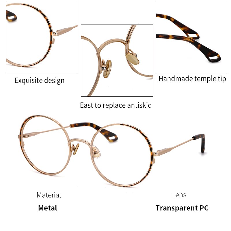 Kansept Women's Full Rim Round Stainless Steel Frame Eyeglasses Oq1004 Full Rim Kansept