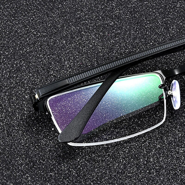 Chashma Ottica Men's Semi Rim Square Tr 90 Alloy Eyeglasses 927 Semi Rim Chashma Ottica