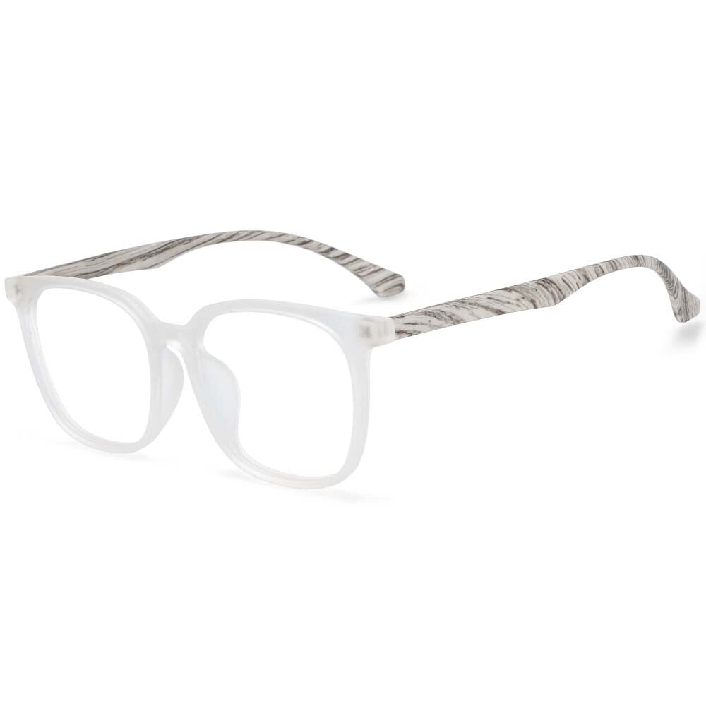 CCspace Unisex Full Rim Round Square Resin Frame Eyeglasses 54337 Full Rim CCspace Clear China