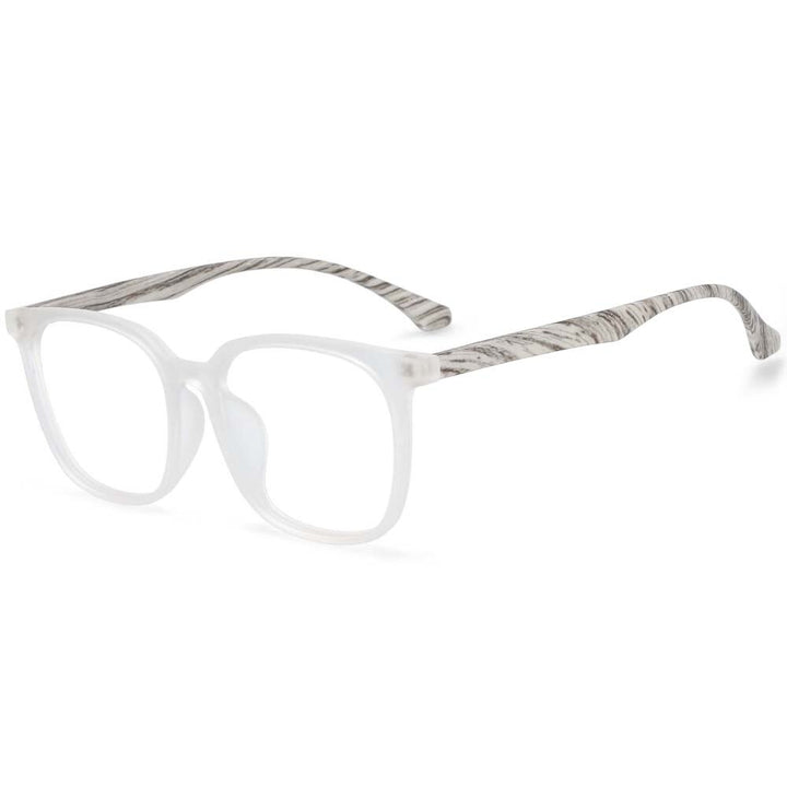 CCspace Unisex Full Rim Round Square Resin Frame Eyeglasses 54337 Full Rim CCspace Clear China