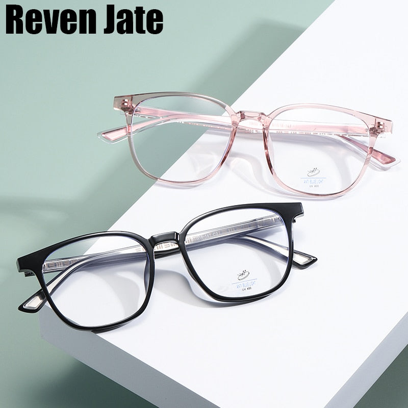 Reven Jate Unisex Full Rim Square Tr 90 Acetate Eyeglasses 81245 Full Rim Reven Jate