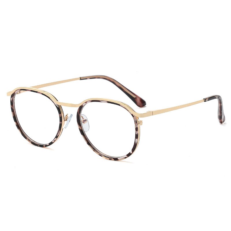 Hotony Women's Full Rim Round TR 90 Resin Alloy Frame Eyeglasses 95909 Full Rim Hotony