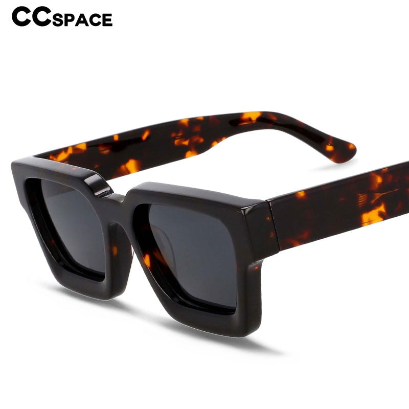CCSpace Women's Full Rim Square Acetate Frame Polarized Sunglasses 54300 Sunglasses CCspace Sunglasses