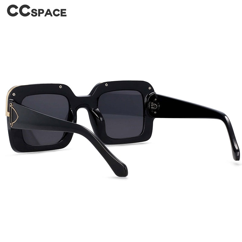 CCspace Unisex Full Rim Rectangle Resin Frame Sunglasses 54333 Sunglasses CCspace Sunglasses