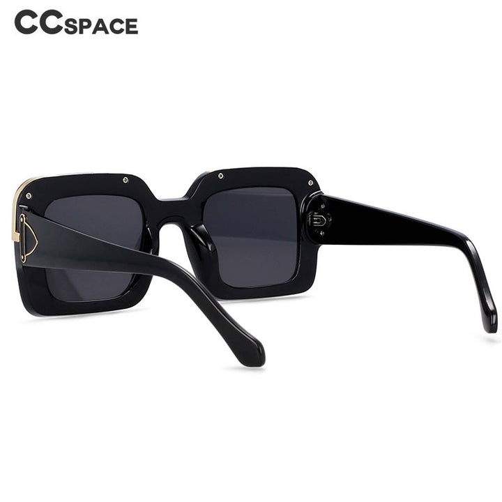 CCspace Unisex Full Rim Rectangle Resin Frame Sunglasses 54333 Sunglasses CCspace Sunglasses