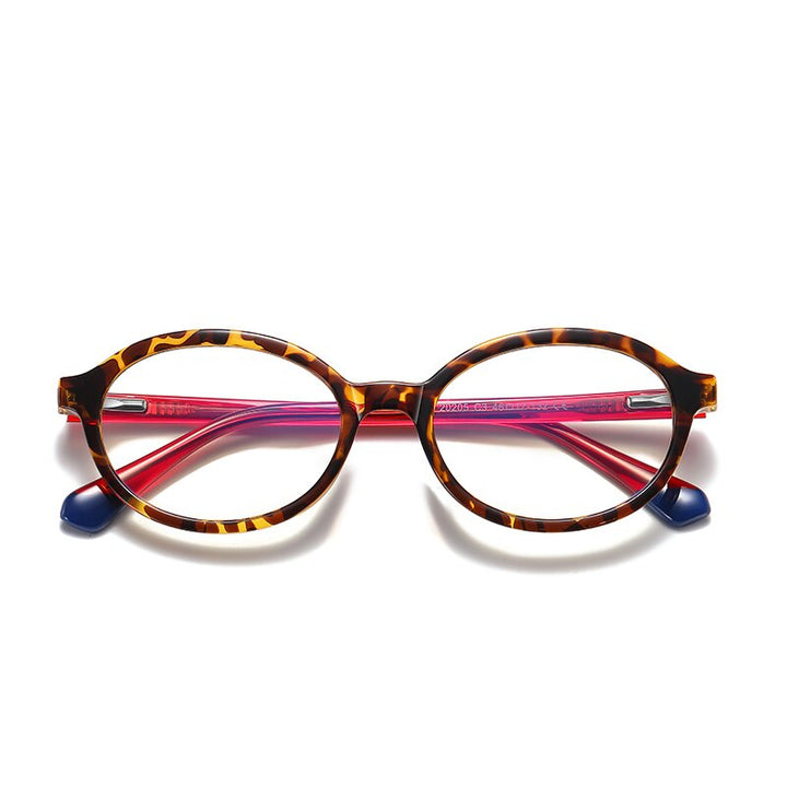 Gmei Unisex Children's Full Rim Round Small Square Tr 90 Titanium Eyeglasses 20205 Full Rim Gmei Optical C3