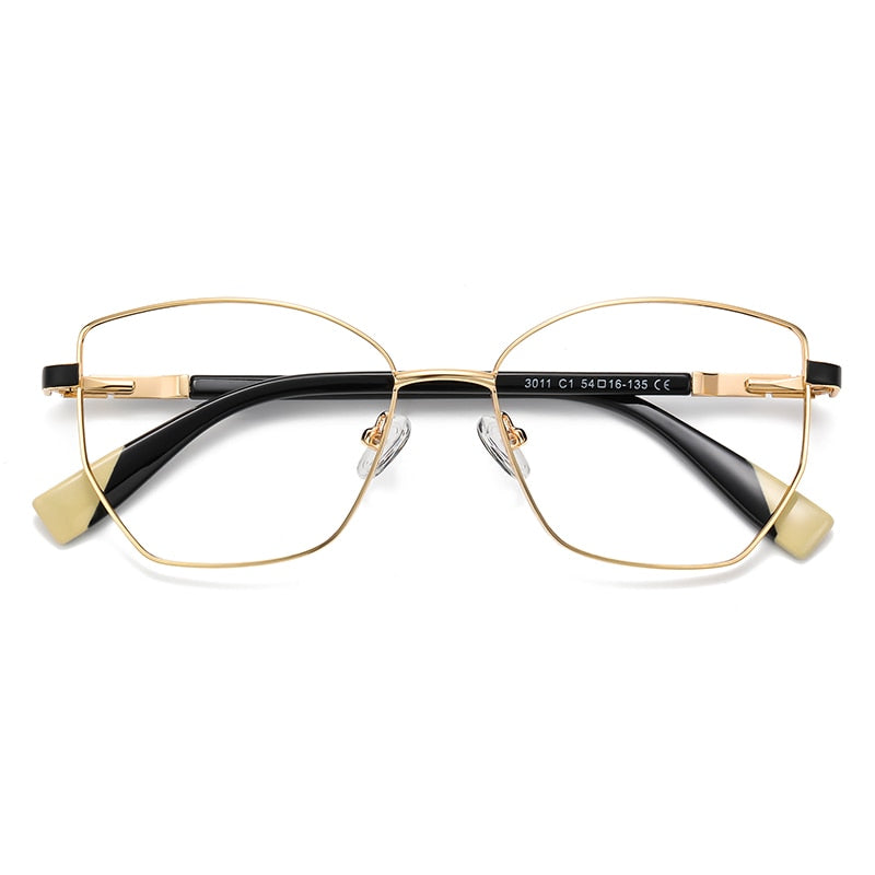Gmei Unisex Full Rim Alloy Square Polygonal Frame Eyeglasses 3011 Full Rim Gmei Optical C1