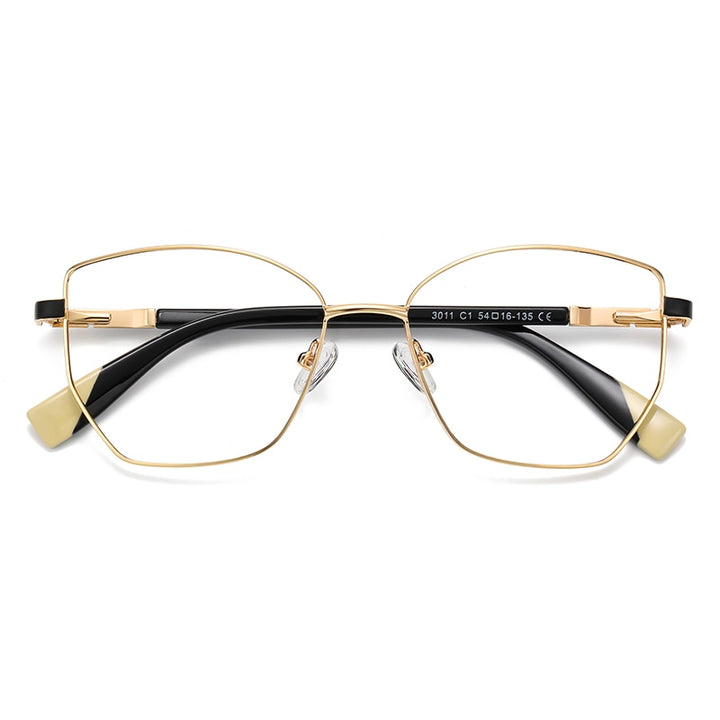 Gmei Unisex Full Rim Alloy Square Polygonal Frame Eyeglasses 3011 Full Rim Gmei Optical C1