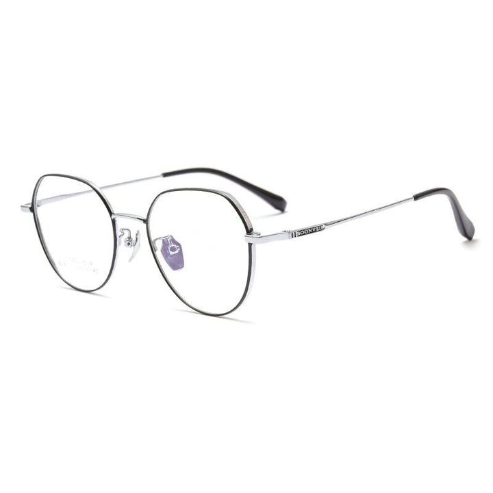 Handoer Unisex Full Rim Round Square Titanium Eyeglasses Bv87007 Full Rim Handoer C3  