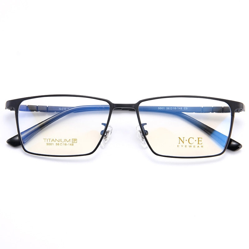 Bclear Men's Full Rim Square Titanium Eyeglasses My5001 Full Rim Bclear   