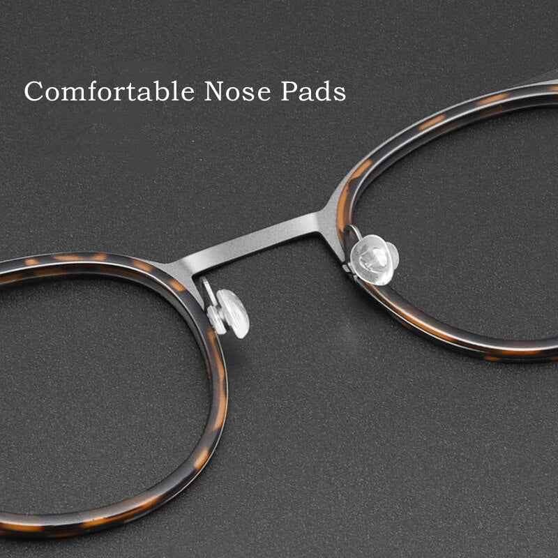 Gmei Unisex Full Rim Round Square Screwless Titanium 9704Jw Full Rim Gmei Optical
