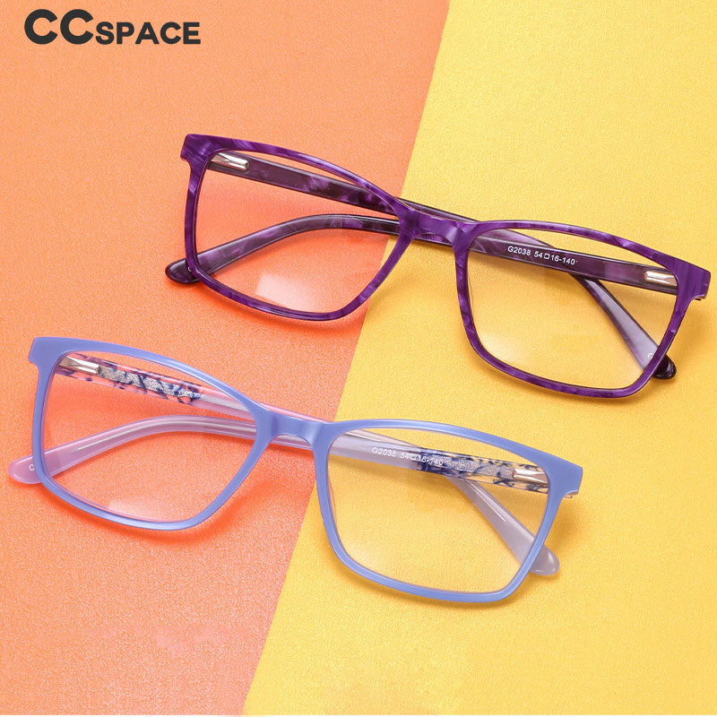 CCspace Men's Full Rim Square Acetate Frame Eyeglasses 54553 Full Rim CCspace